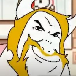 Asgore runs over Dess with lyrics